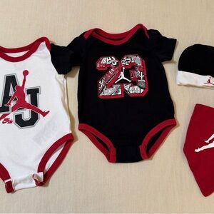 Jordan Black and Red Bodysuit Set